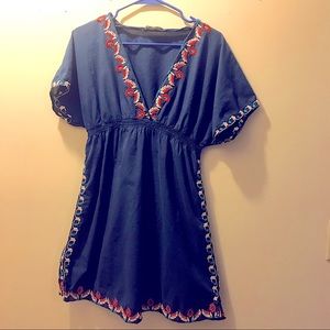 Twenty one Navy, Teal, Orange & White Dress/Top
